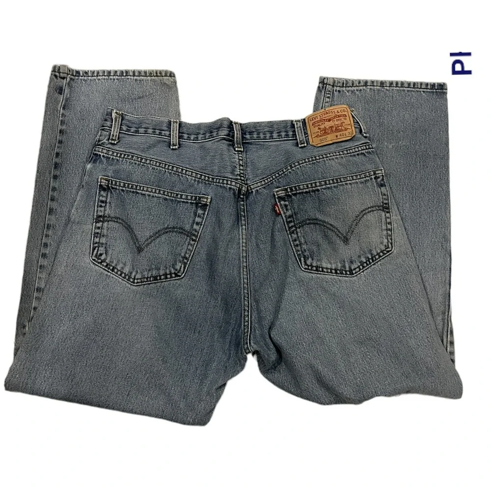 Levi's 505 Men's Jeans 40X32 Regular Fit Pre-0wned - Picture 2 of 5